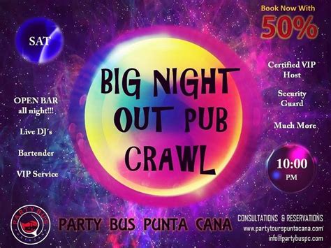 Big Night Out Pub Crawl Party Bus Punta Cana Nightclub Nightlife