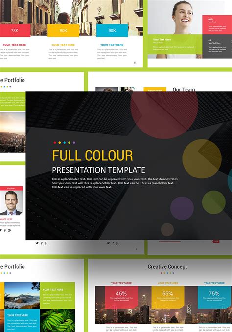 Full Color Presentation Tema Powerpoint №69230