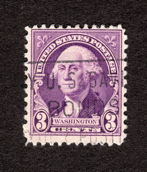 Us Postage Stamp 3 Cent Washington Violet Facing Left 720 Perf 11x10