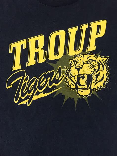 Vintage Troup Tigers Football T Shirt Mens Fashion Tops And Sets