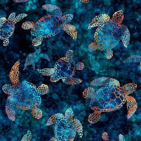 Turtle Fabric Sea Turtle Fabric Oceana By Dan Morris For Quilting