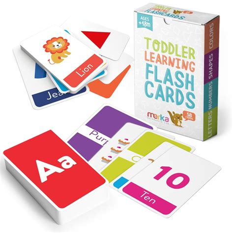 Kids Learning Flashcards Educational Toddler Flashcards Merka