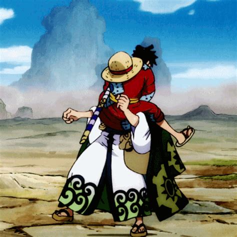 Luffy in wano arc with kid. one piece gif | Tumblr