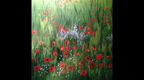 #watercolortutorial #watercolorpaintng #watercolorflowers #amshuseasypainthi viewers, please subscribe my channel if you like my video. Easy field of poppies- Acrylic painting - YouTube