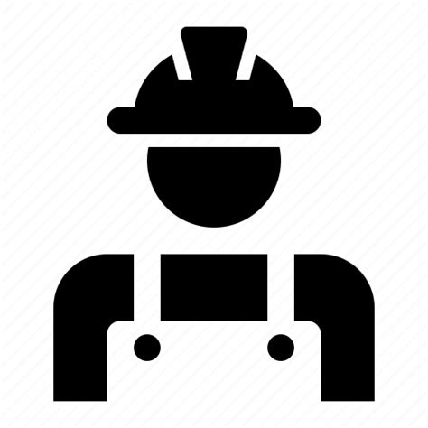 Builder Constructor Helmet Labor Person Worker Icon Download On