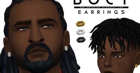 The Black Simmer Bolt Earrings And Studded Studs By Onyx Sims