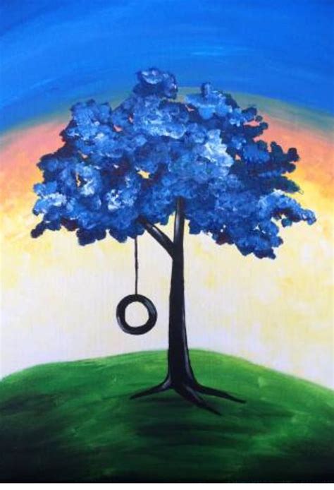 Blue Tree Painting Art Projects Art Painting Painting