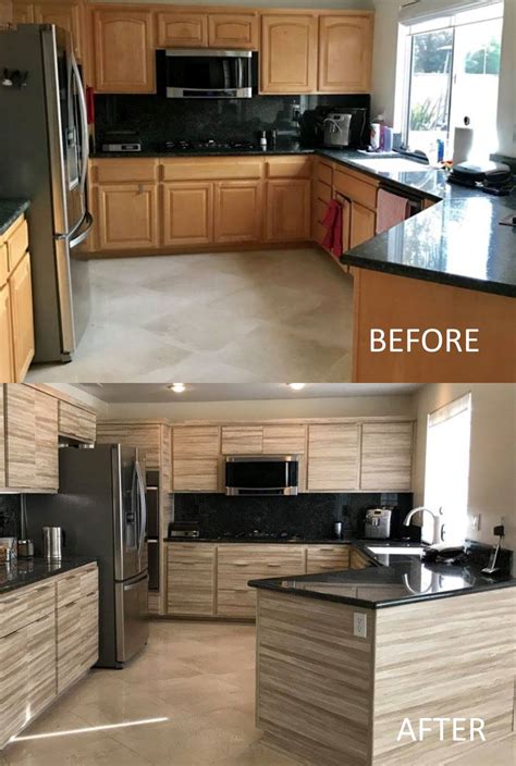 Base cabinets refaced to save granite. Kitchen Cabinet Reface-Before and After | Refacing kitchen ...