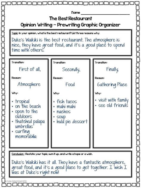 Opinion Writing Five Paragraph Essay 4th 5th 6th Grades Common Core