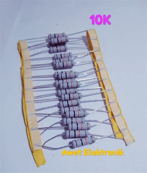Jual Resistor 10k Ohm 2 Watt Resistor 10k 2w Resistor 10k 2w Di Lapak