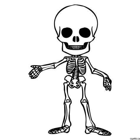 Cartoon Skeleton Drawing In Steps With Photoshop Skeleton Drawings Cartoon Drawings