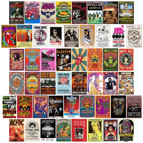 Buy Album Covers Vintage Rock Wall Collage Kit Aesthetic Pictures