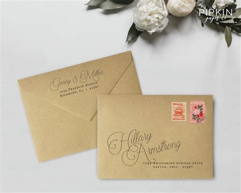 Wedding Envelope Address Template