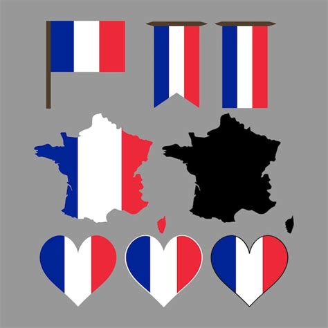 Premium Vector France France Map And Flag Vector Illustration