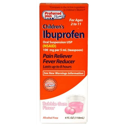 Ibuprofen Childrens Oral Suspension Pain Relieverfever Reducer