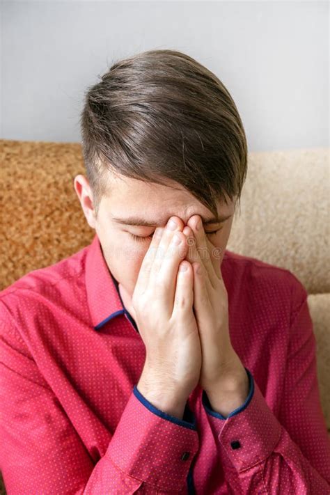 Sad Young Man Is Crying Stock Photo Image Of Emotional 267755424