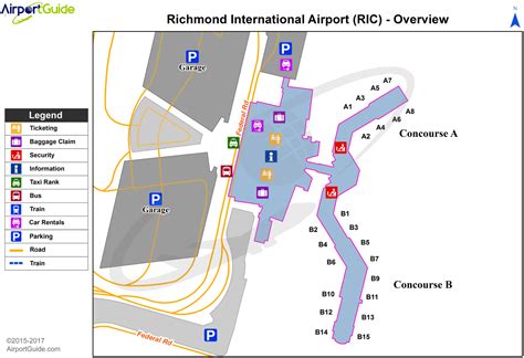 Richmond Richmond International Ric Airport Terminal Maps