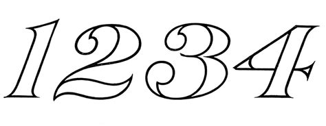 Cool Fonts To Draw Numbers Clip Art Library