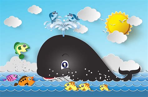 Illustration Of Cute Cartoon Whale 585669 Vector Art At Vecteezy