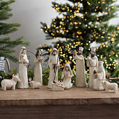 Cream Christmas Nativity Scene Set Of 11 Kirklands Home