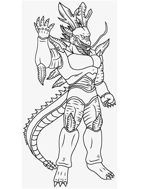 Ultimate Black Star Shenron Coloring Page Anime Coloring Pages