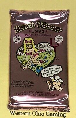 Bench Warmer Premier Edition Trading Card Pack From Box New Ebay