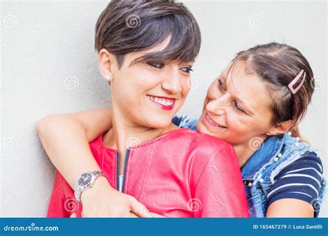 Happy Playful Girlfriends In Love Sharing Time Together Stock Image Image Of Hugging Cheerful