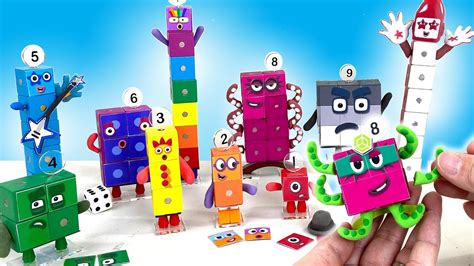 diy numberblocks toys 1 to 10 poseable magnetic figures keiths toy box youtube