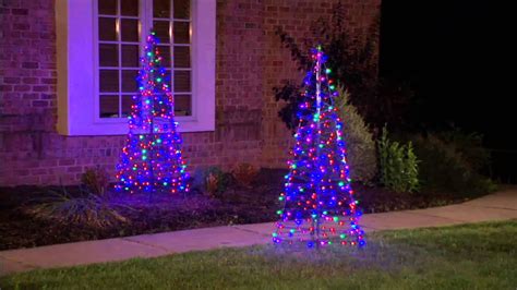Pre Lit Led 5 Fold Flat Outdoor Christmas Tree By Lori Greiner On Qvc