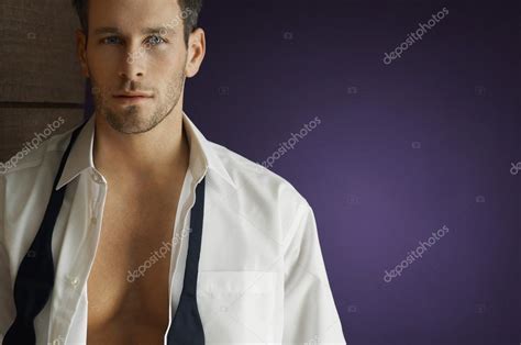 Man Wearing Unbuttoned Shirt Stock Photo By ©londondeposit 21944101