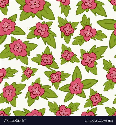 Bright Floral Seamless Pattern Flower Royalty Free Vector