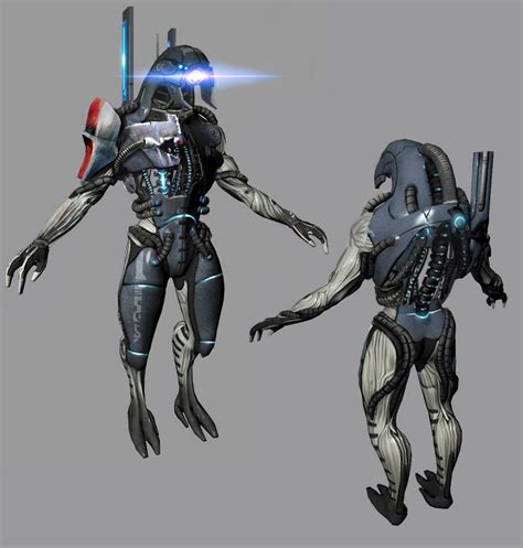 Geth Concept Characters And Art Mass Effect 2 Concept Art Mass Effect Mass Effect 2