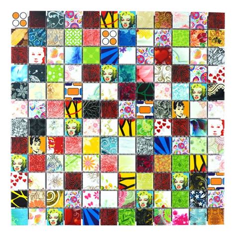 Mosaik Retro Square Mix Blank 23x23 Cm