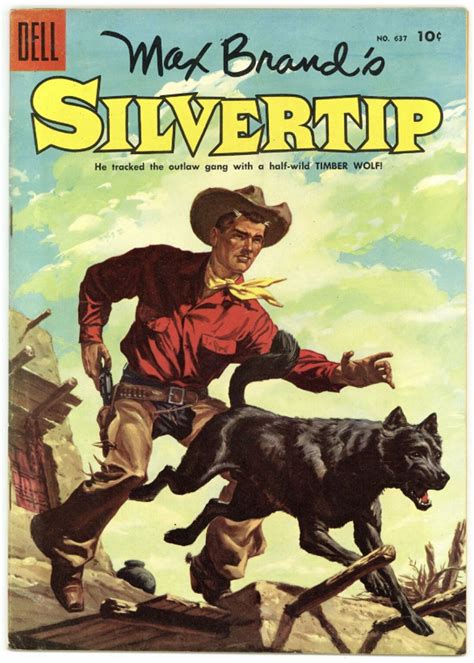 Four Color 637~max Brands Silvertip~july 1955~painted Cover Western