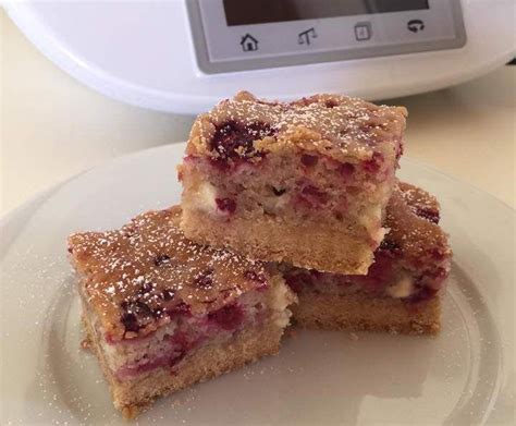 Raspberry And White Chocolate Slice Recipe Thermomix Baking