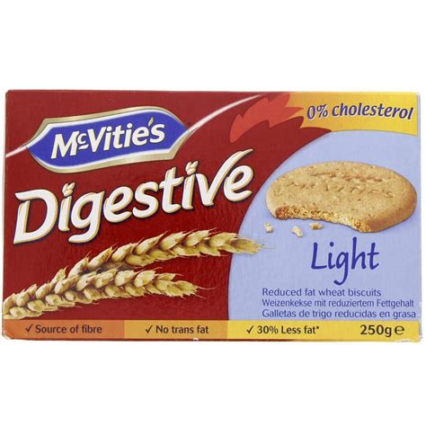 Mcvities Digestive Light Biscuits And Confectionery 250gm