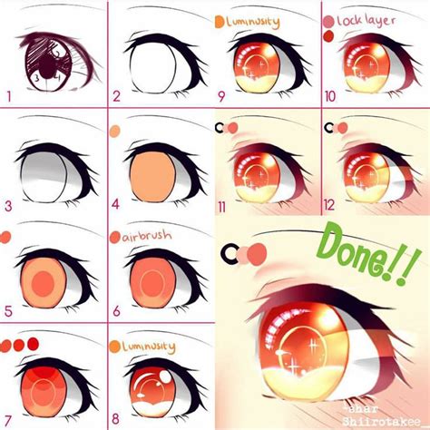 Eye Coloring Tutorial By Shiirotakee Anime Drawings Tutorials Eye