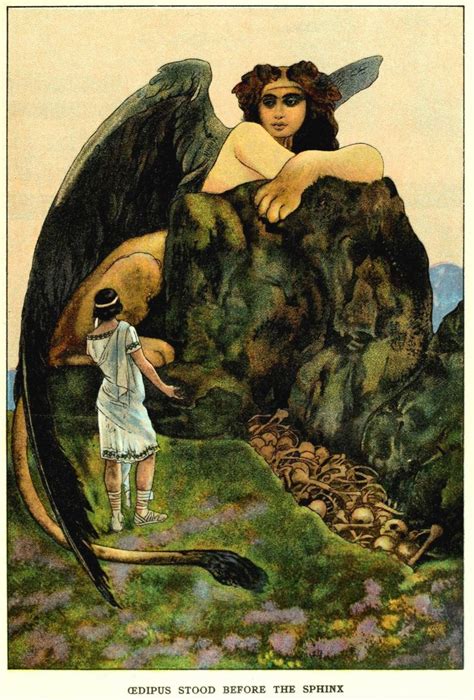 ‘oedipus And The Sphinx’ From “myths And Legends Of All Nations” Ed By Logan Marshall 1914