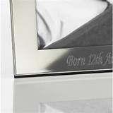 Engraved Silver Picture Frame Photos