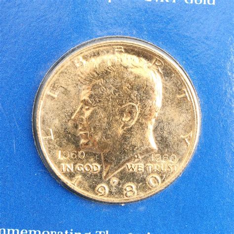 Gold Plated 1980 Commemorative Kennedy Half Dollar Ebth
