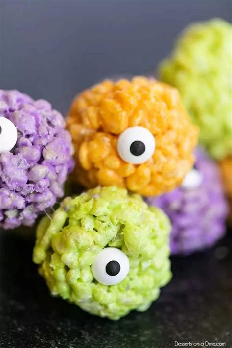 Monster Rice Krispie Treats Halloween Rice Krispie Treats