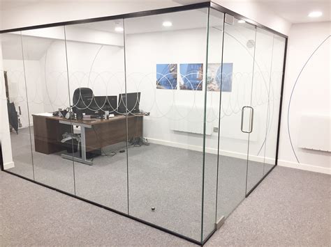 glass partitions at gordon moon properties bolton greater manchester frameless glass corner