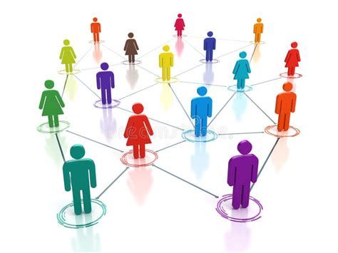 Social Media Network Connecting People Concept Stock Illustration