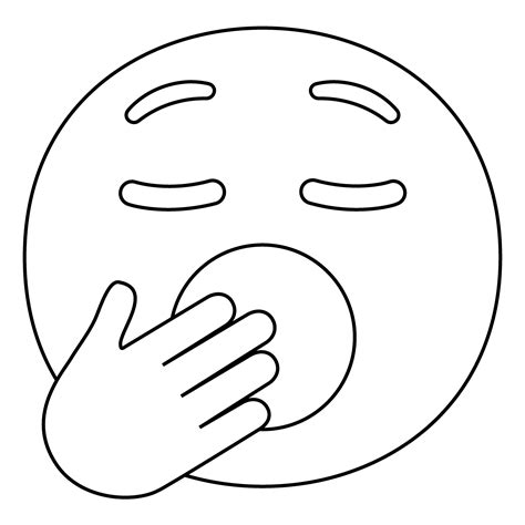 Yawning Face Emoji Coloring Page Colouringpages