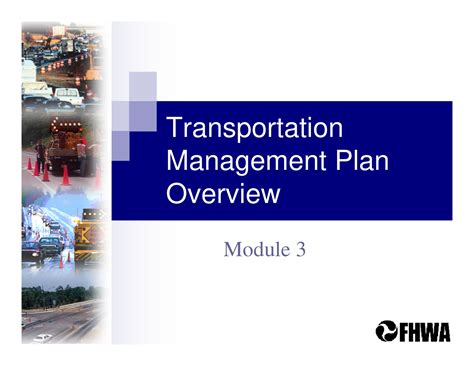 Transportation Management Plan Fhwa Transport Informations Lane