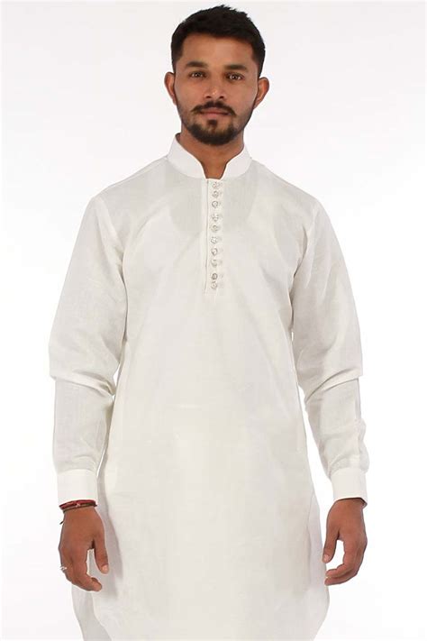 White Linen Cotton Kurta Pajama