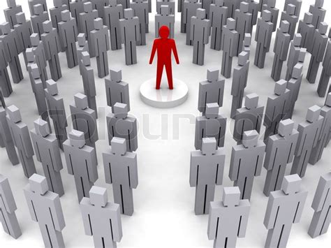 Leader In The Crowd Concept 3d Stock Image Colourbox
