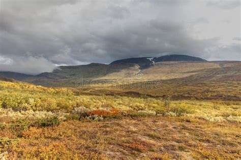 Sarek National Park In Lapland View From The Mountain Autumn Sweden