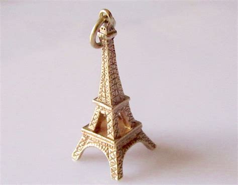 Eiffel Tower Gold Charm Or Pendant