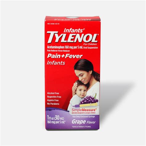 Infants Tylenol Grape Flavor 1fl Oz